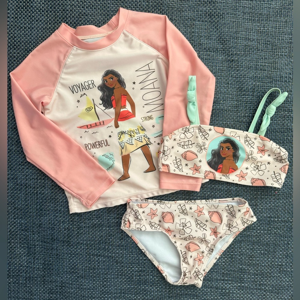 COPY - Moana 3 piece Bathing Suit - Size 5T